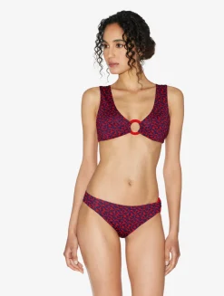 Bralette Bikini Top In Red And Blue