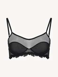 Bralette In Black Stretch Tulle