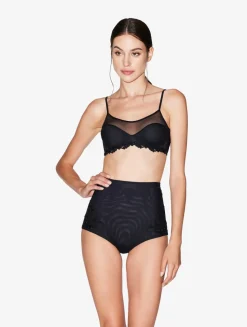Bralette In Black Stretch Tulle