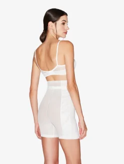 Bralette In Off-white Stretch Tulle