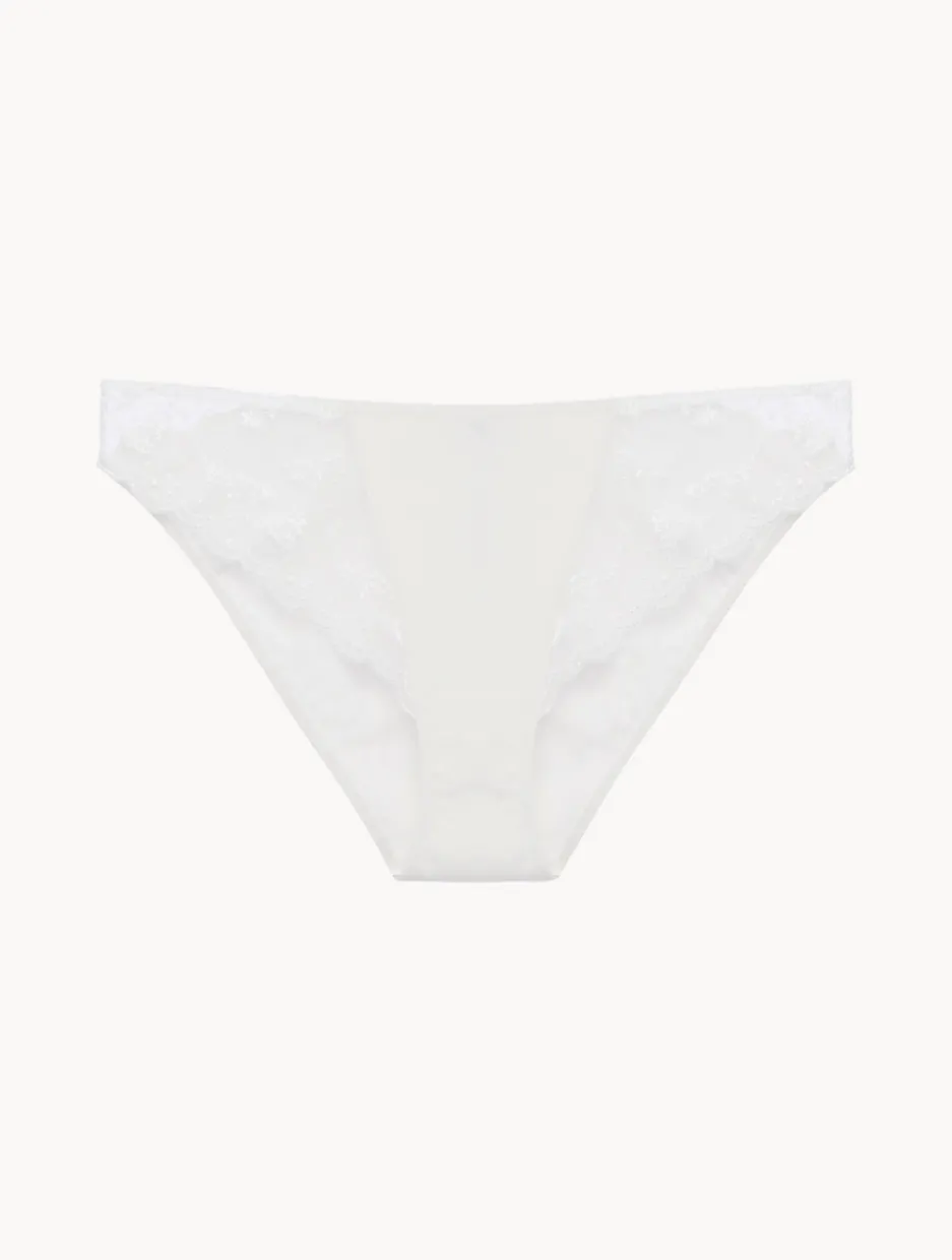 Briefs In Lys With Embroidered Tulle