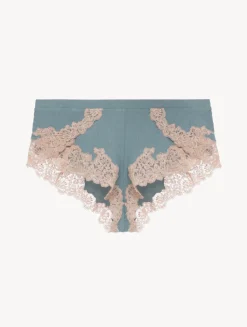 Cashmere Blend Ribbed Sleep Shorts In Sleepy Dream With Frastaglio