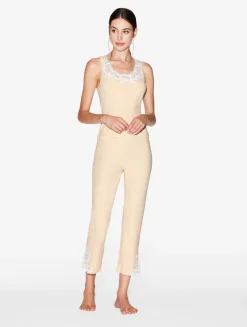 Cashmere Blend Ribbed Trousers In Halo With Frastaglio