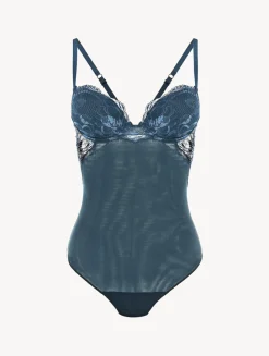 Dark Blue Lace Bodysuit