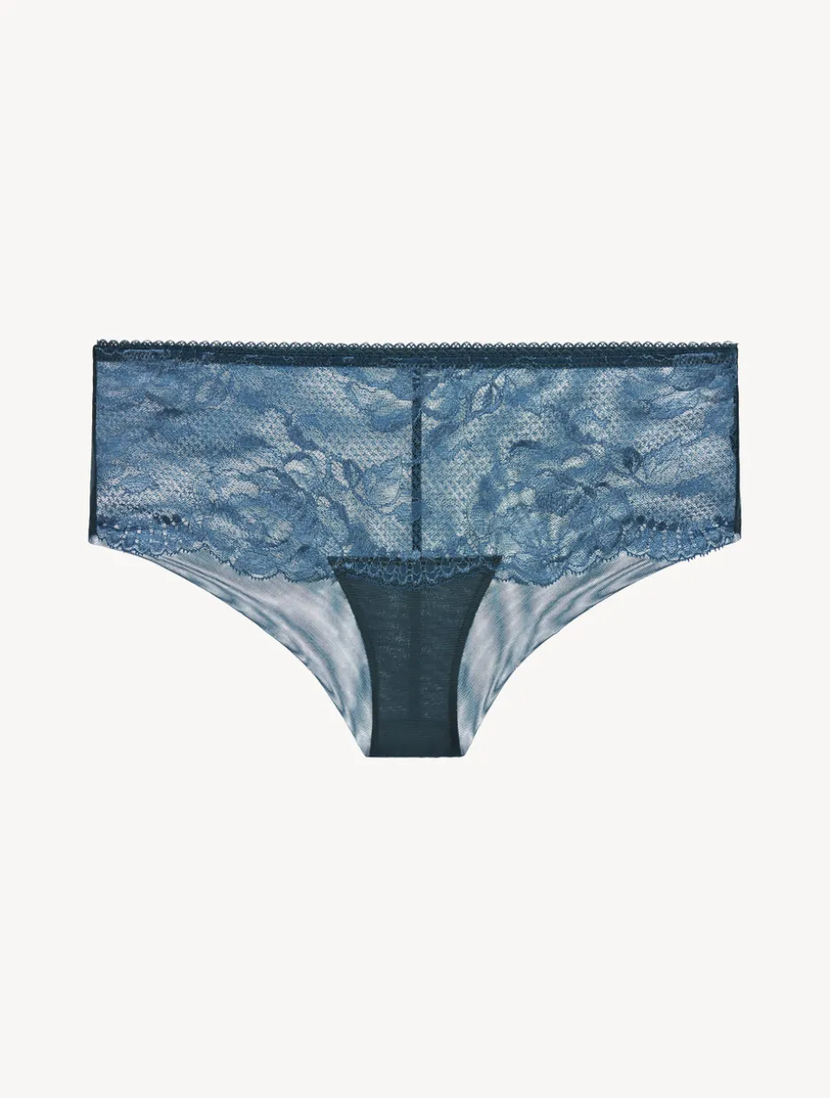 Dark Blue Lace Boyshort Brief