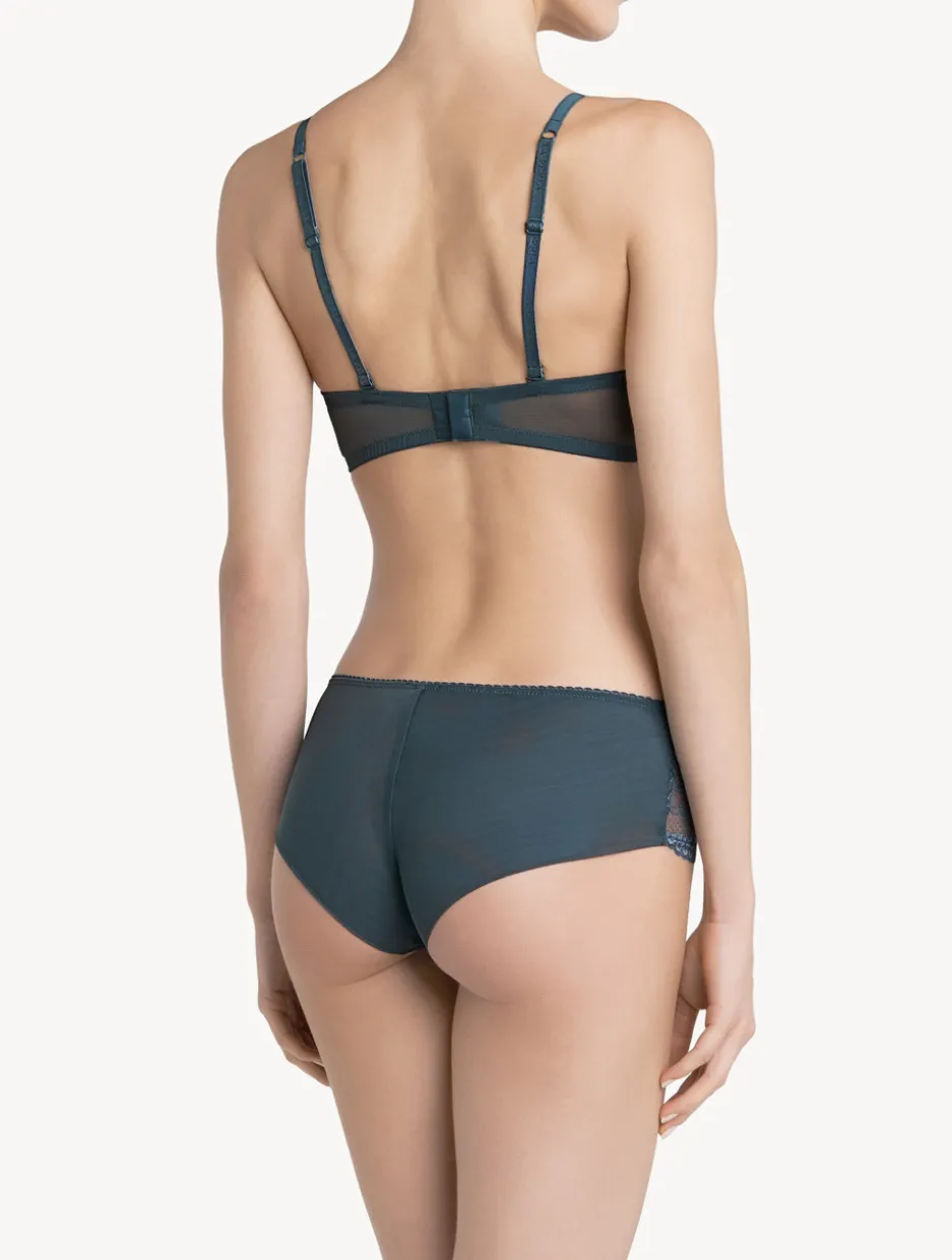 Dark Blue Lace Boyshort Brief