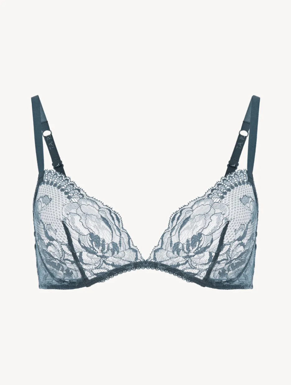 Dark Blue Lace Non-wired Bra