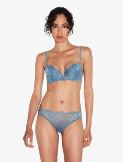 Dark Blue Lace Push-up Bra