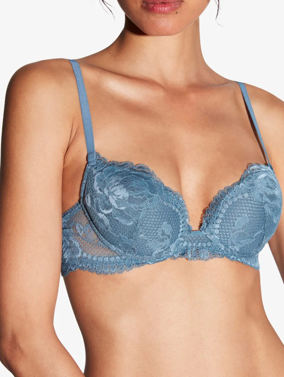 Dark Blue Lace Push-up Bra
