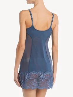 Dark Blue Lace Slip