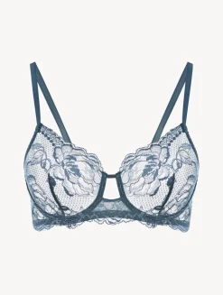 Dark Blue Lace Underwired Bra