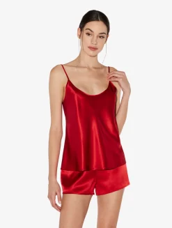 Garnet Silk Pajama Shorts