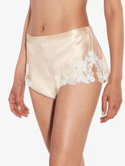 Halo Silk Sleep Shorts With Frastaglio
