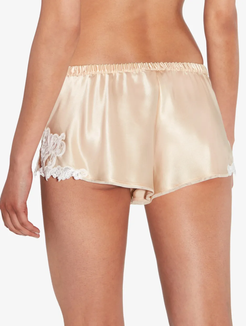 Halo Silk Sleep Shorts With Frastaglio