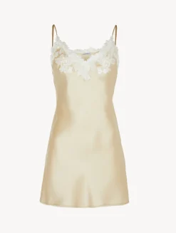 Halo Silk Slip Dress With Frastaglio