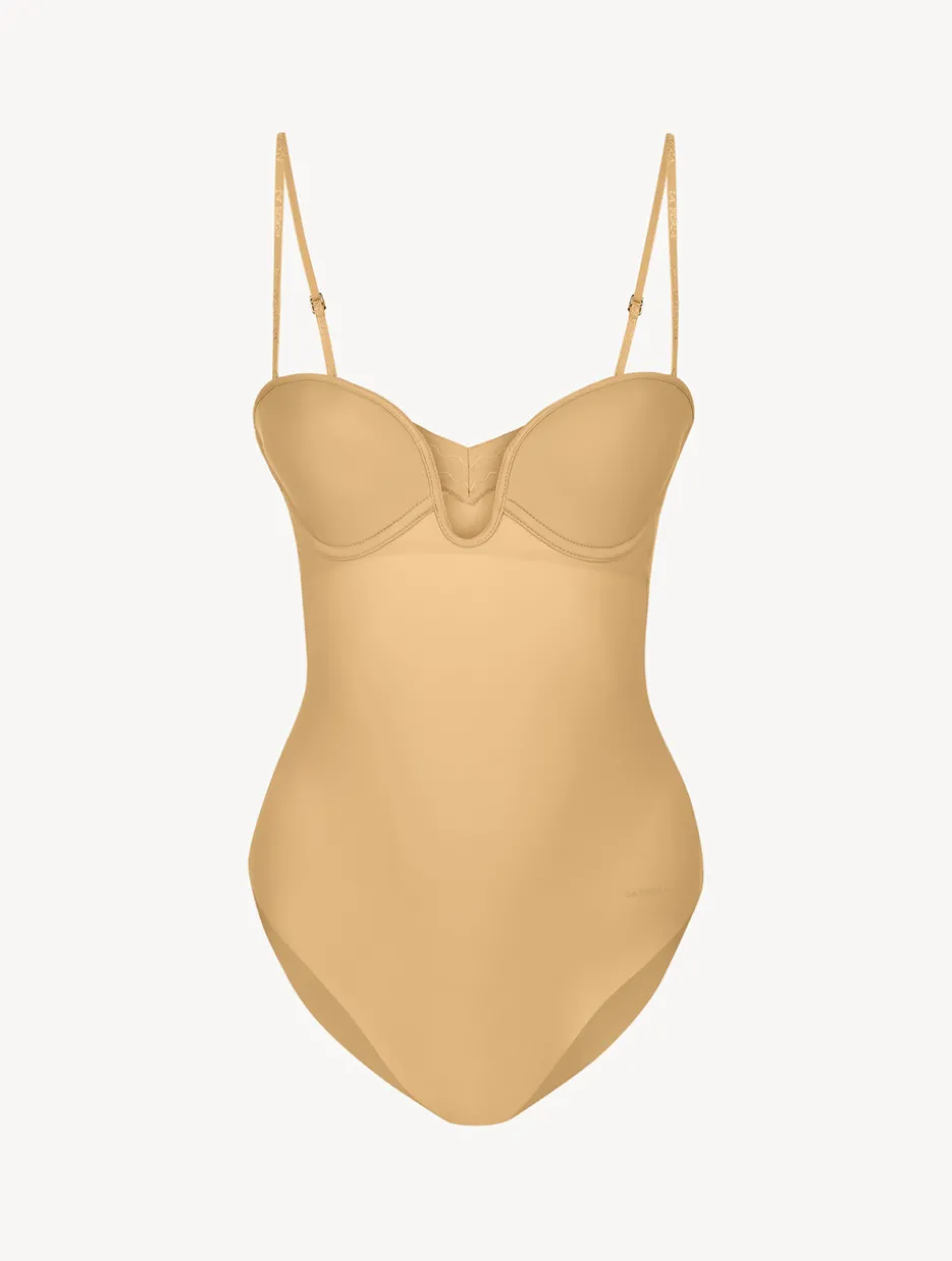 Hazel-coloured Underwired Padded U-bra Bodysuit