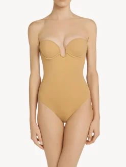 Hazel-coloured Underwired Padded U-bra Bodysuit