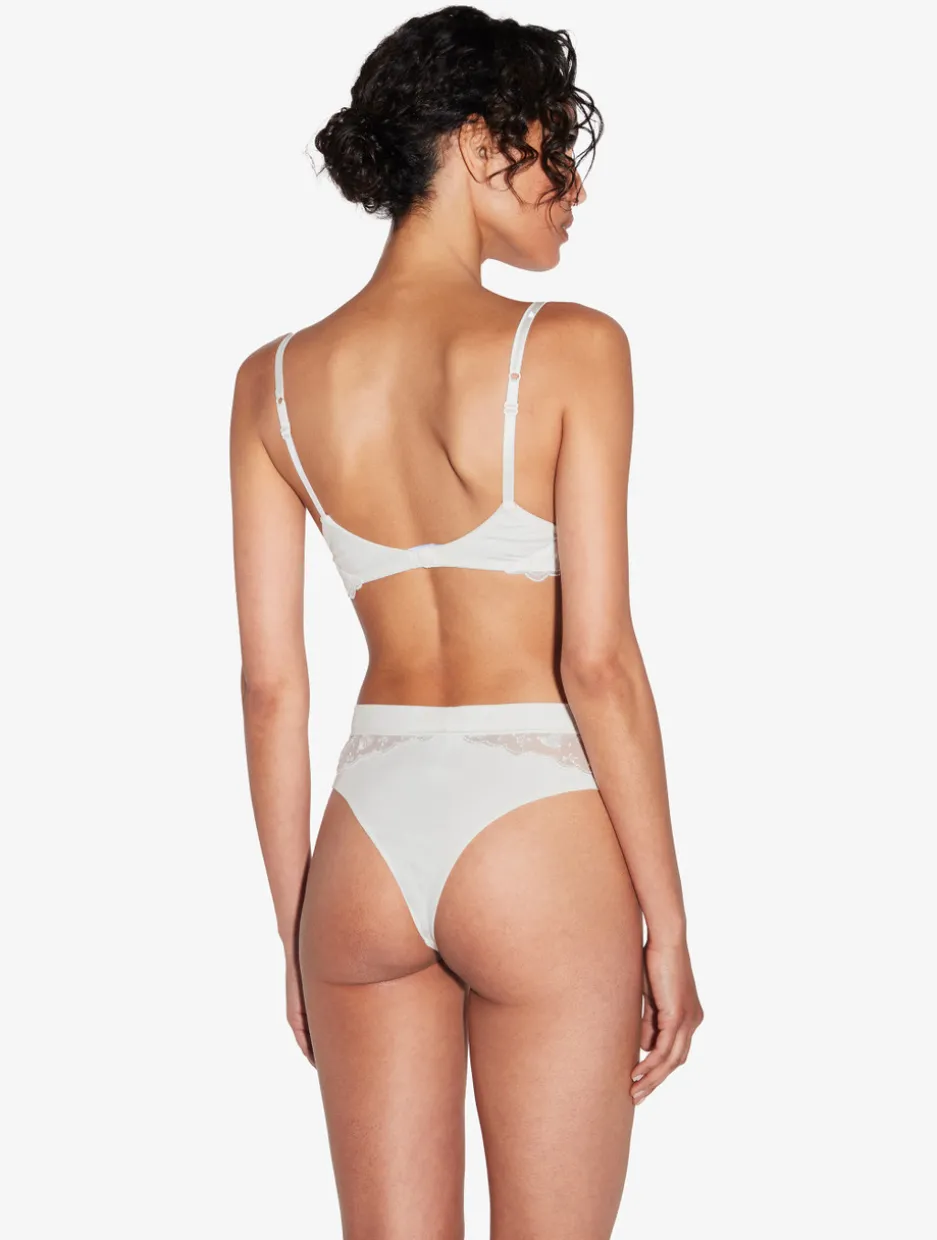 High Waisted Briefs In Lys With Embroidered Tulle