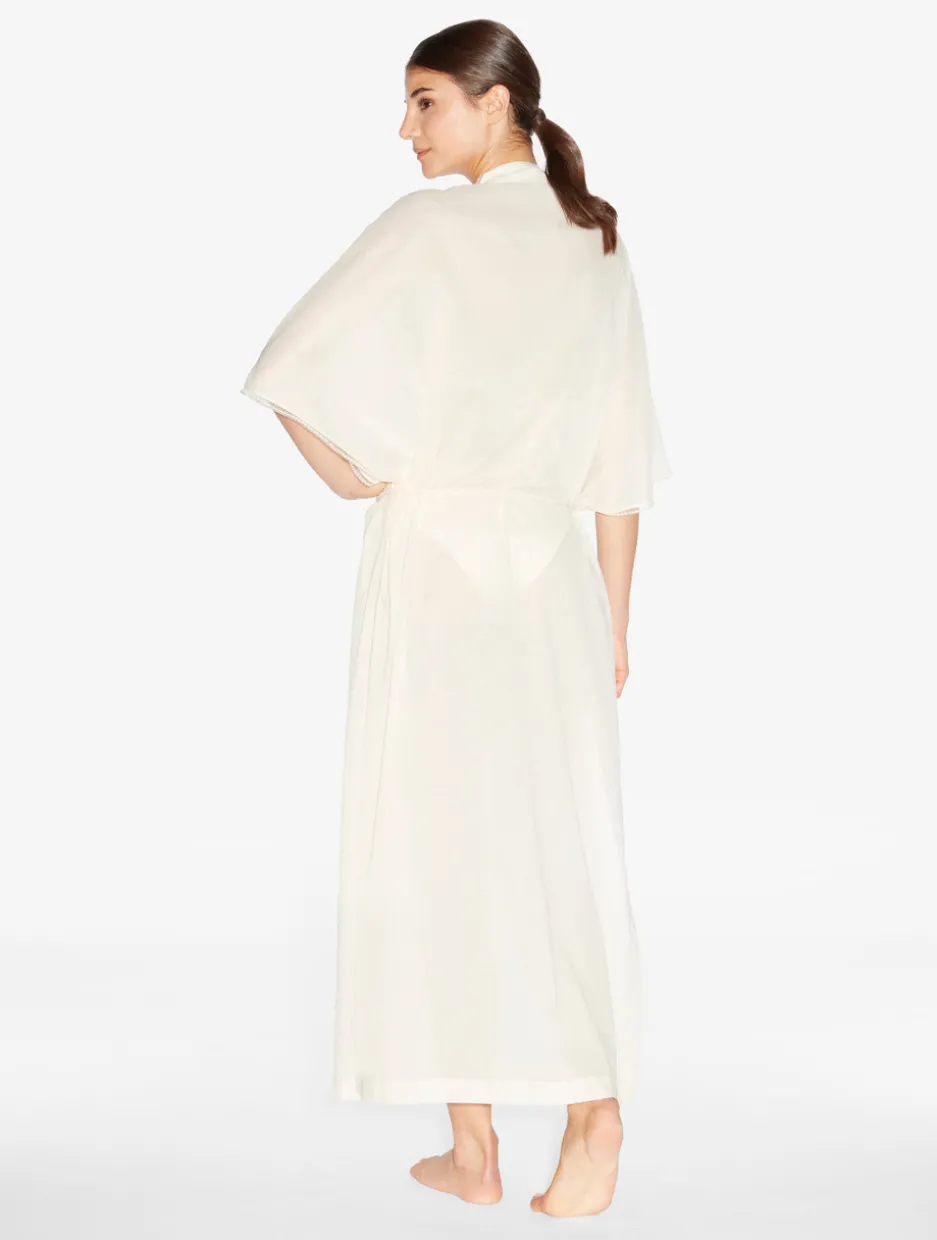 Kaftan In Champagne With Beading