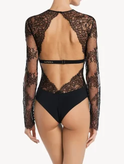 Lace Bodysuit In Black