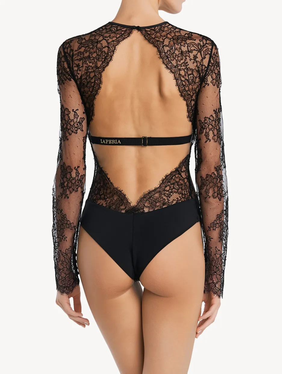 Lace Bodysuit In Black