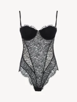 Lace Bodysuit In Onyx