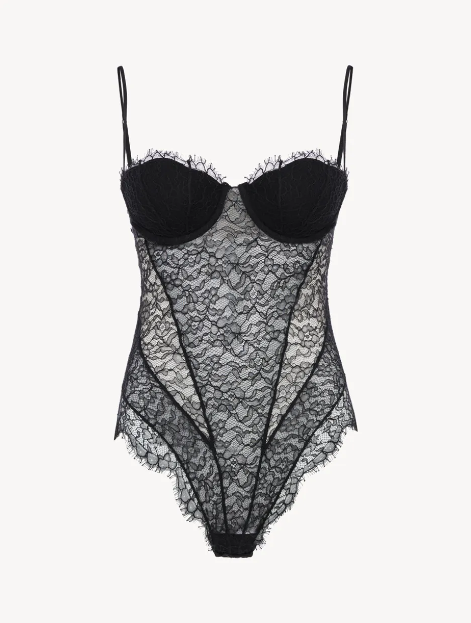 Lace Bodysuit In Onyx