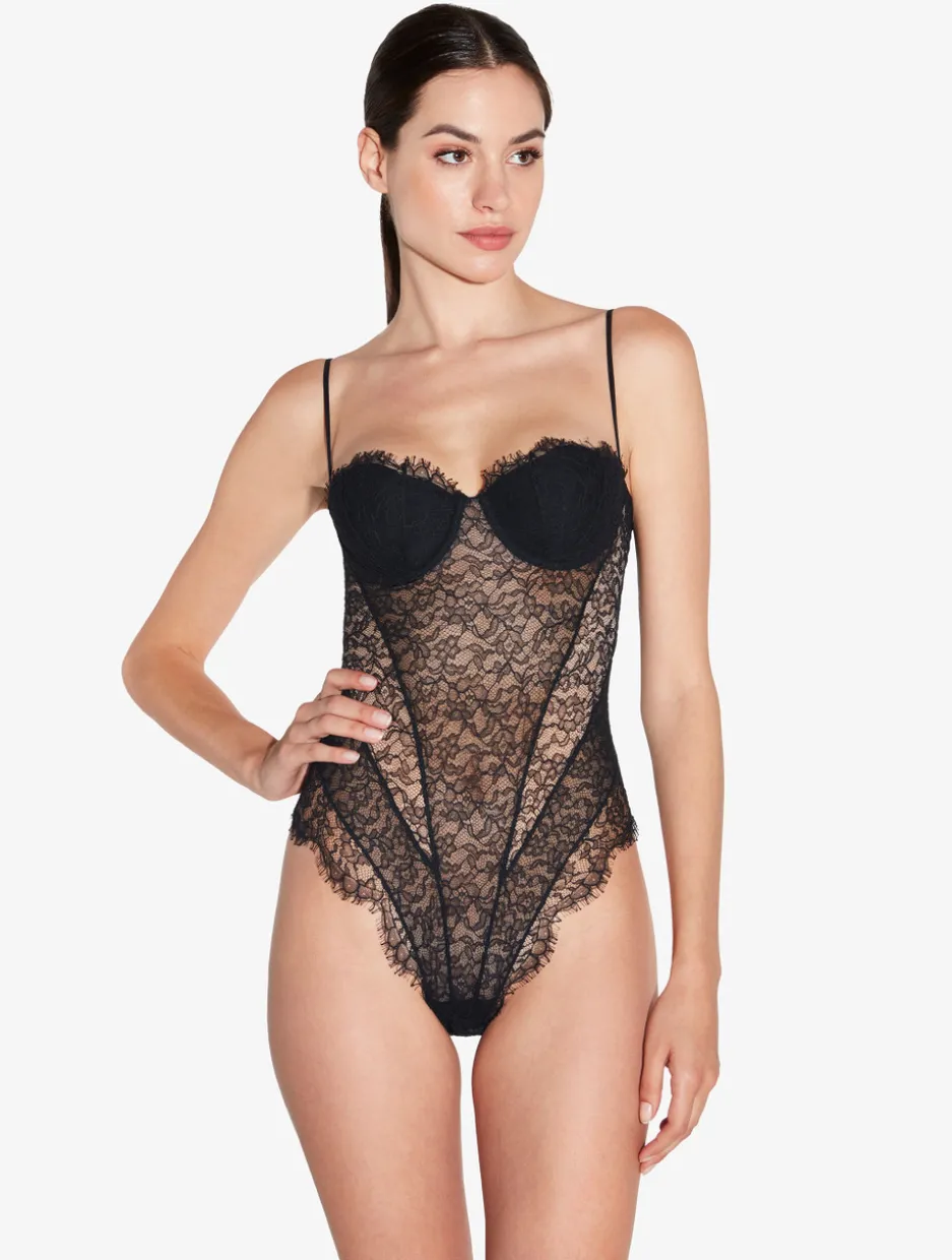 Lace Bodysuit In Onyx