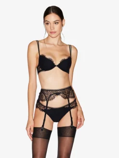 Lace Brazilian Briefs In Onyx