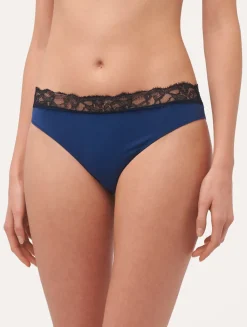 Lace Medium Brief In Blue And Grey