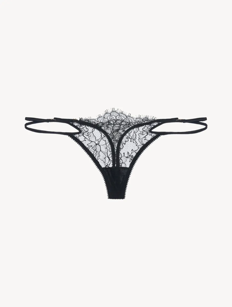 Lace Thong In Black