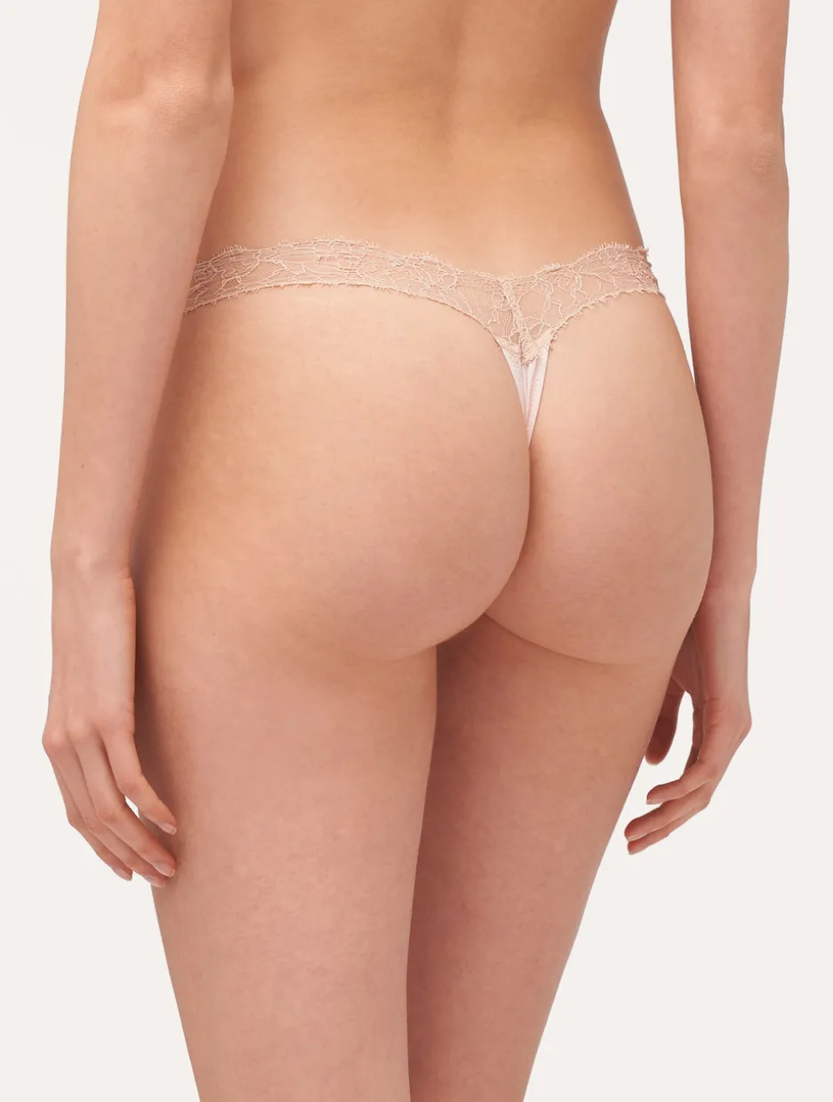 Lace Thong In Pink