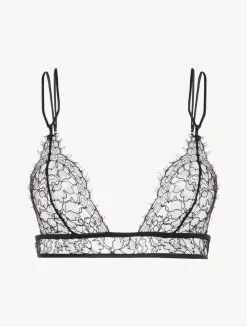 Lace Triangle Bra In Black