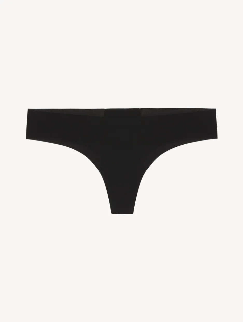 Laser-cut Thong In Black