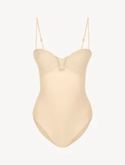 Latte-coloured Underwired Padded U-bra Bodysuit