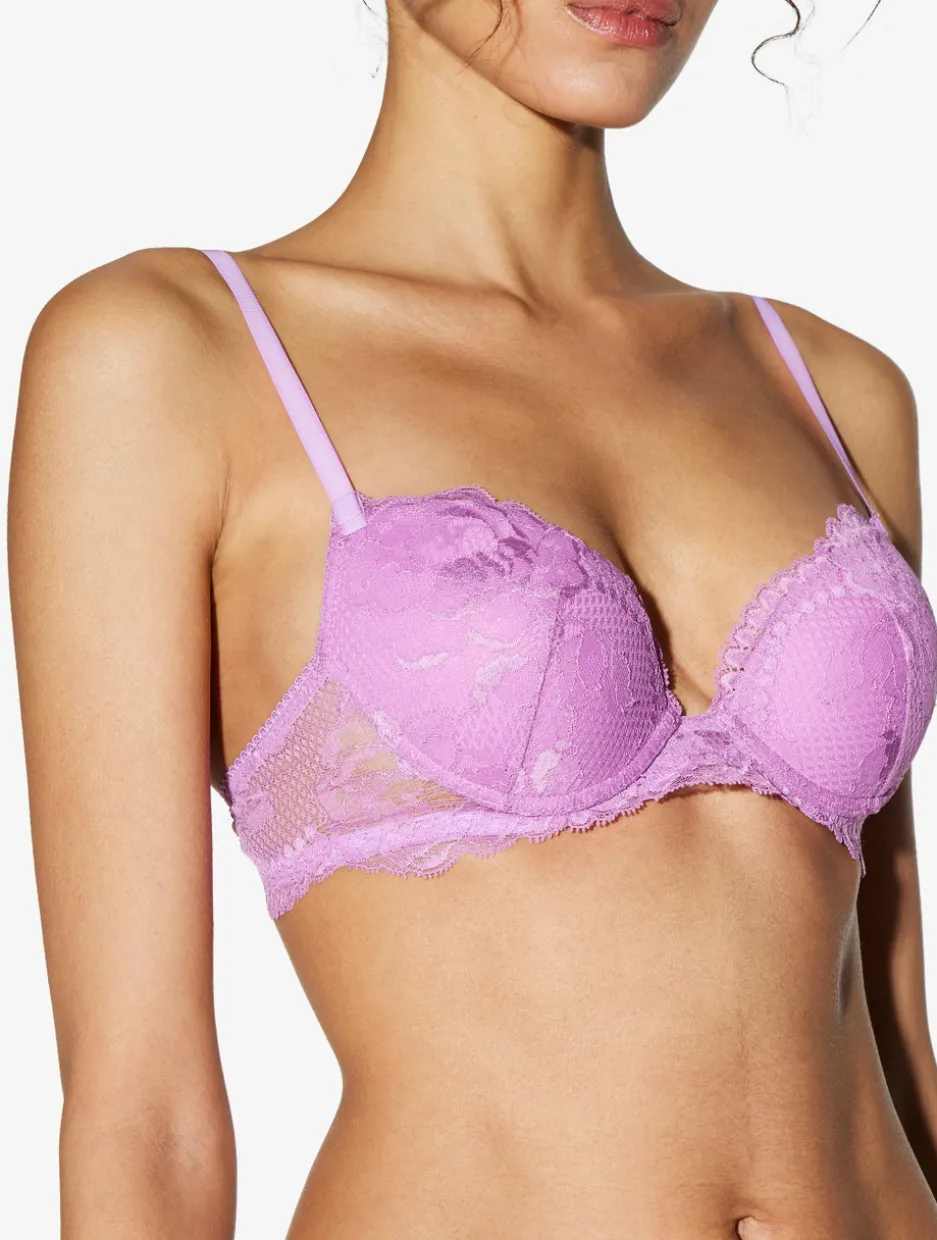 Lilac Rose Lace Push-up Bra