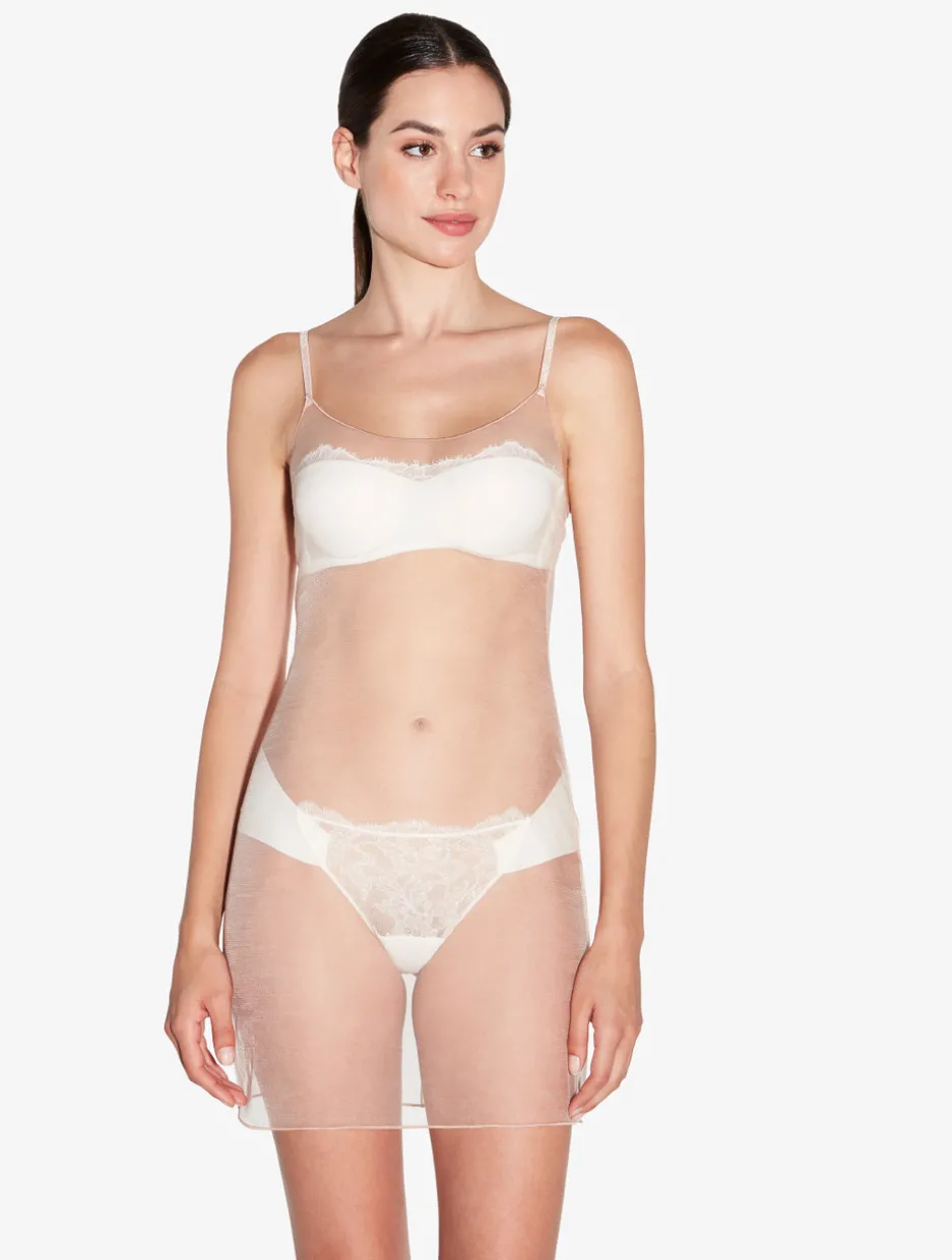 Limited Edition Short Slip In Rose Beige Mesh