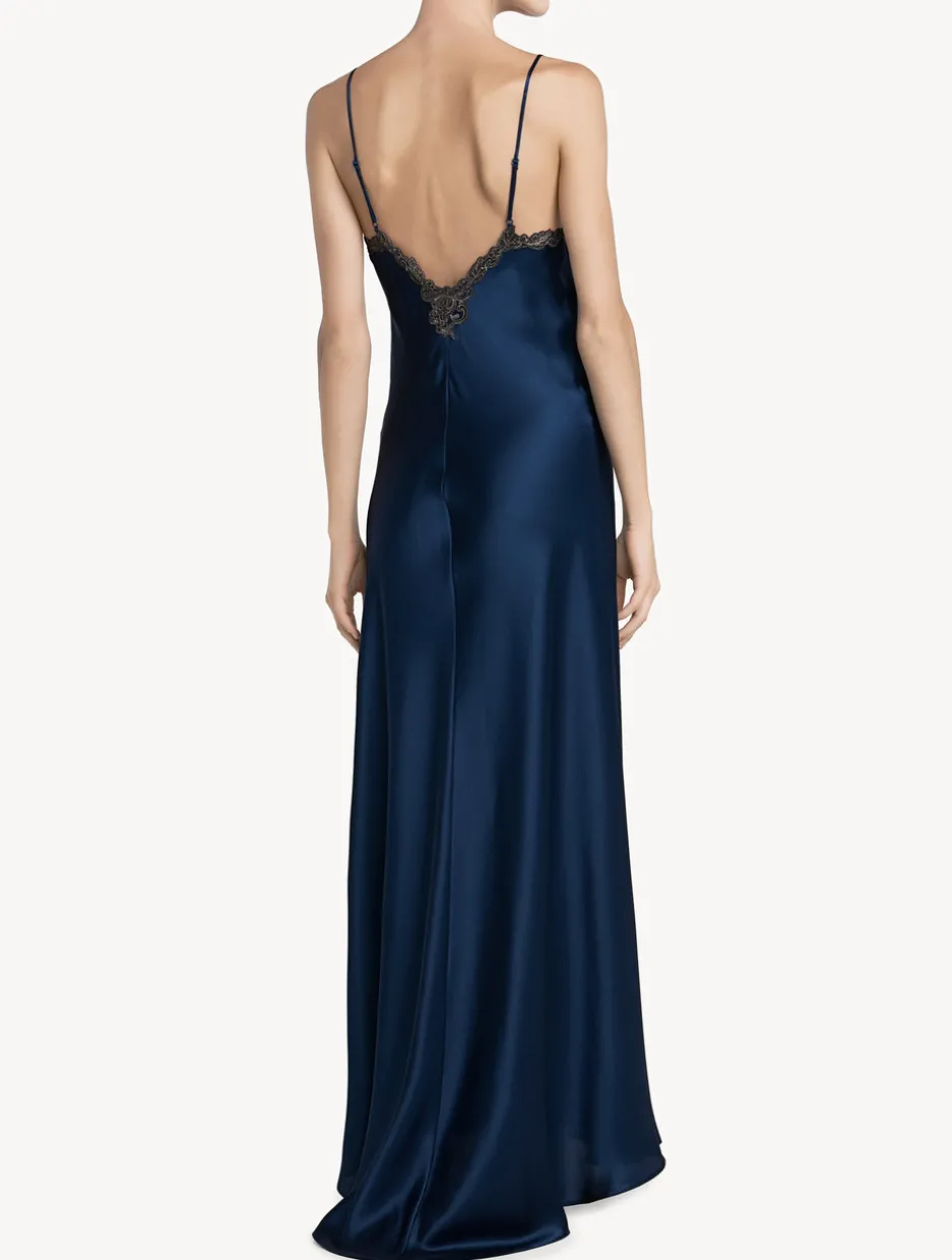 Long Blue Nightgown With Frastaglio