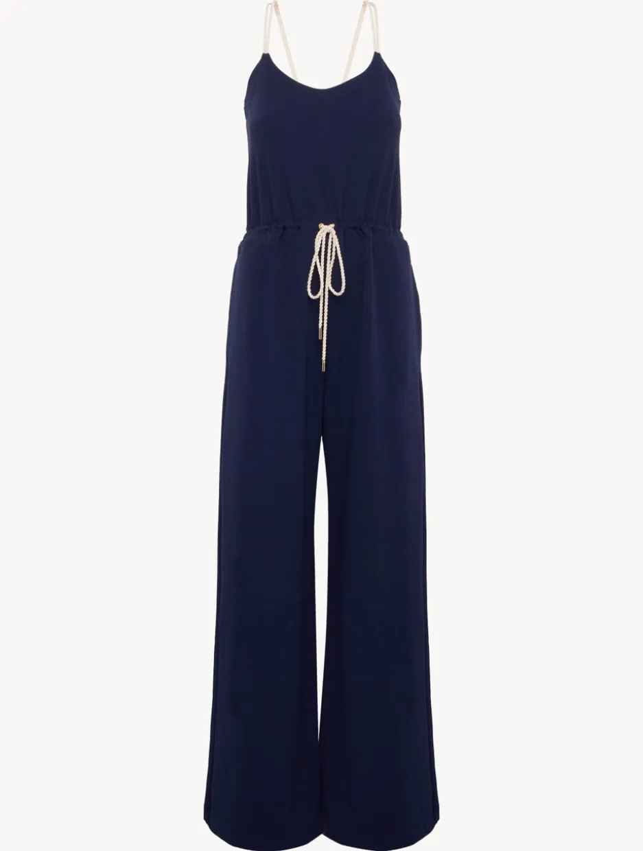Monogram Jumpsuit In Navy