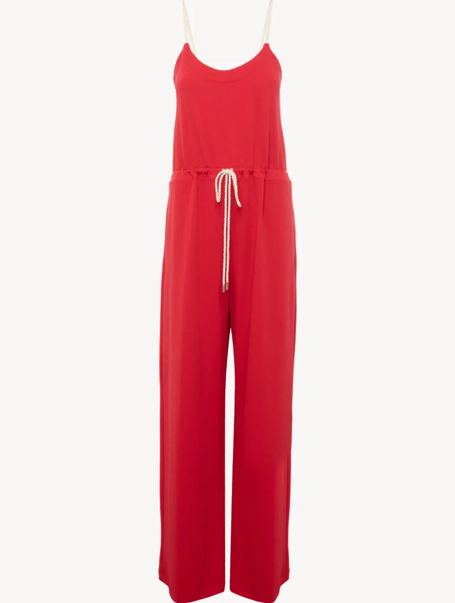 Monogram Jumpsuit In Red