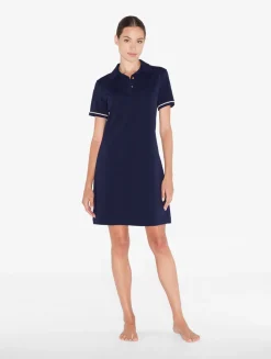 Monogram Polo Dress In Navy