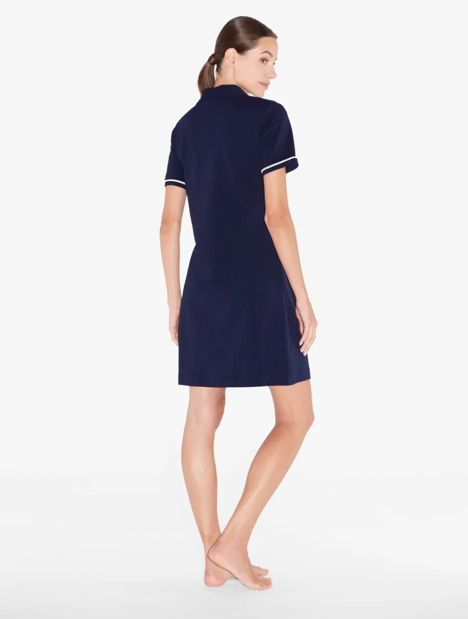Monogram Polo Dress In Navy