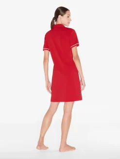 Monogram Polo Dress In Red