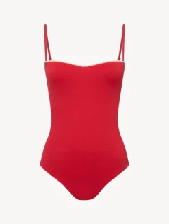Monogram Underwired Swimsuit In Red