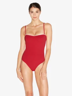 Monogram Underwired Swimsuit In Red