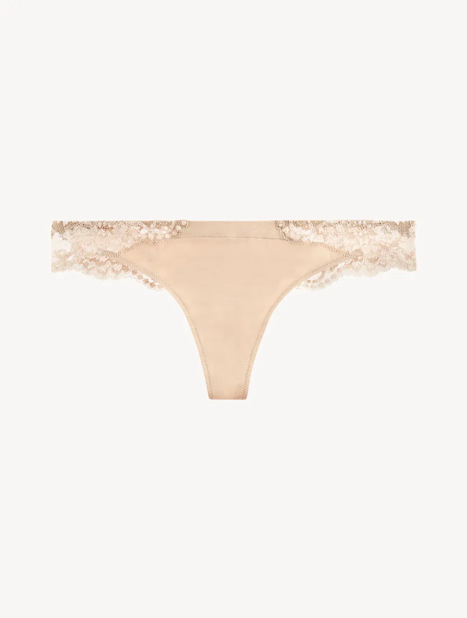 Nude Cotton Thong