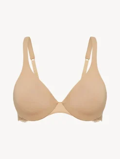 Nude Lace And Cotton Underwired Bra