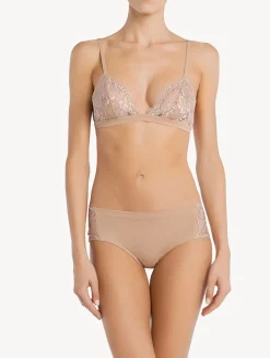 Nude Lace Triangle Bra