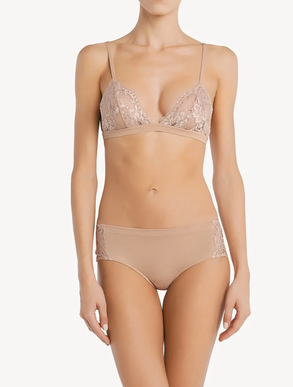 Nude Lace Triangle Bra
