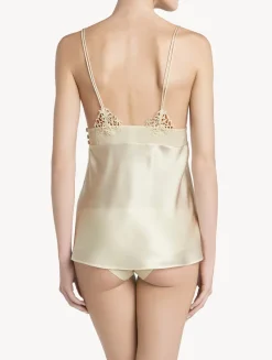 Off-white Silk Camisole With Macramé
